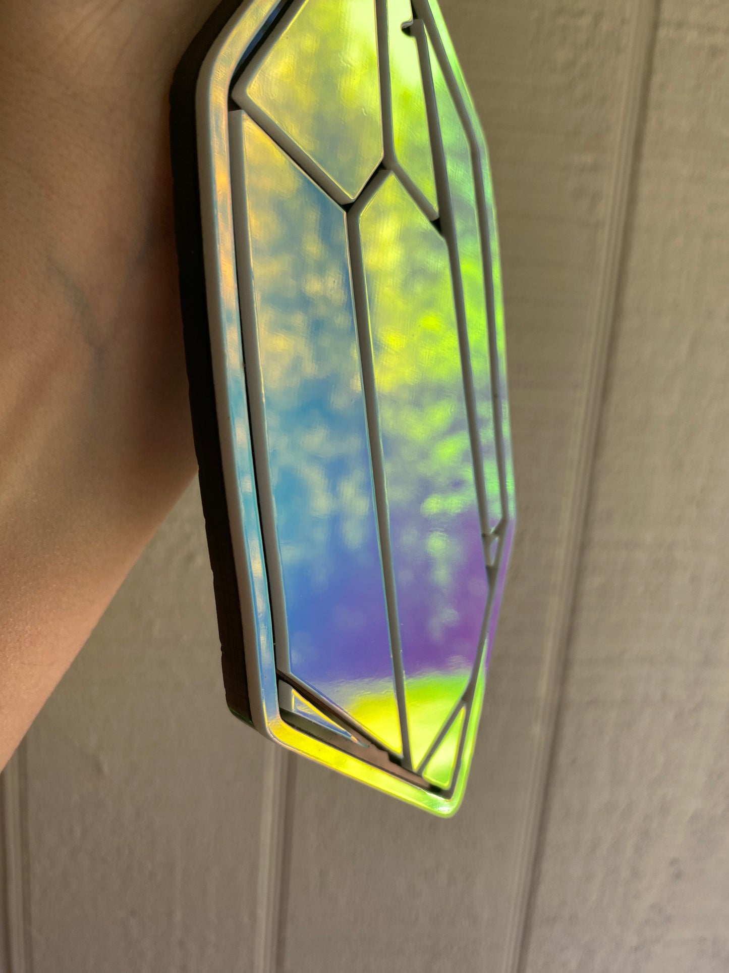 6” Crystal Dawn Prism on Black Wall Hanger